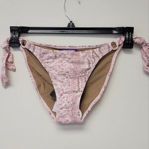 Cia maritima pink snake print Tanga bikini bottom L